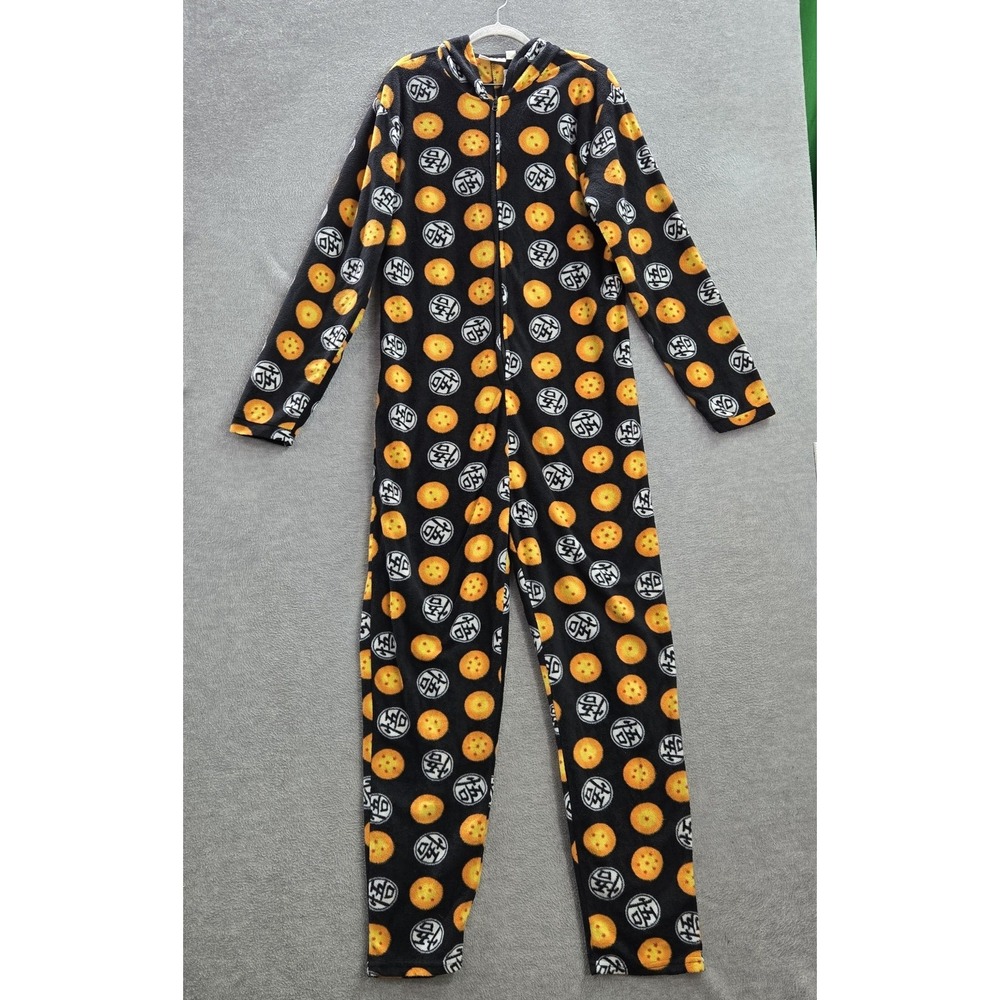 Dragon Ball Z Men Sleepwear XL Black Graphic Print Fleece Long Sleeve 31.5"